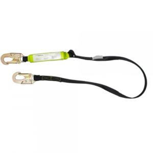 6ft web lanyard with shock absorber and locking snap hook