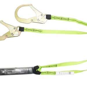 two legged, 6ft webbing lanyard with shock absorber and rebar hook